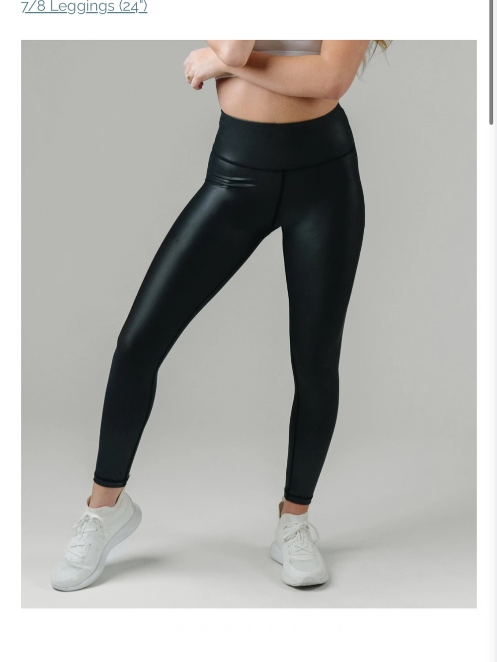 Zyia Black Metallic Light n Tight Hi-rise 7/8 24"